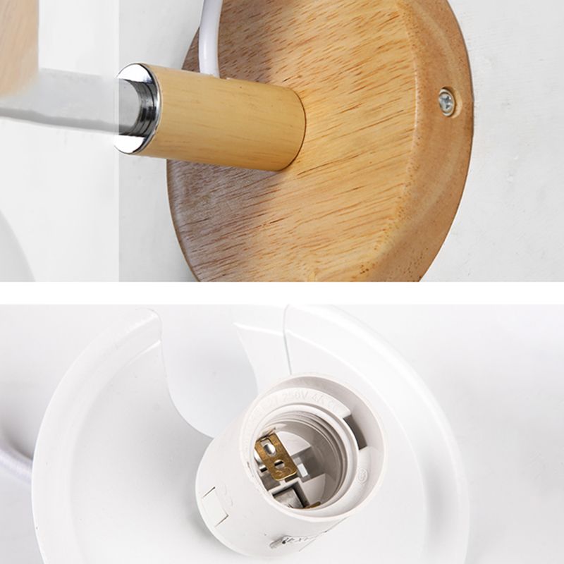 Lámpara de luz cónica de estilo nórdico de estilo de metal de la pared de la pared de la pared del dormitorio