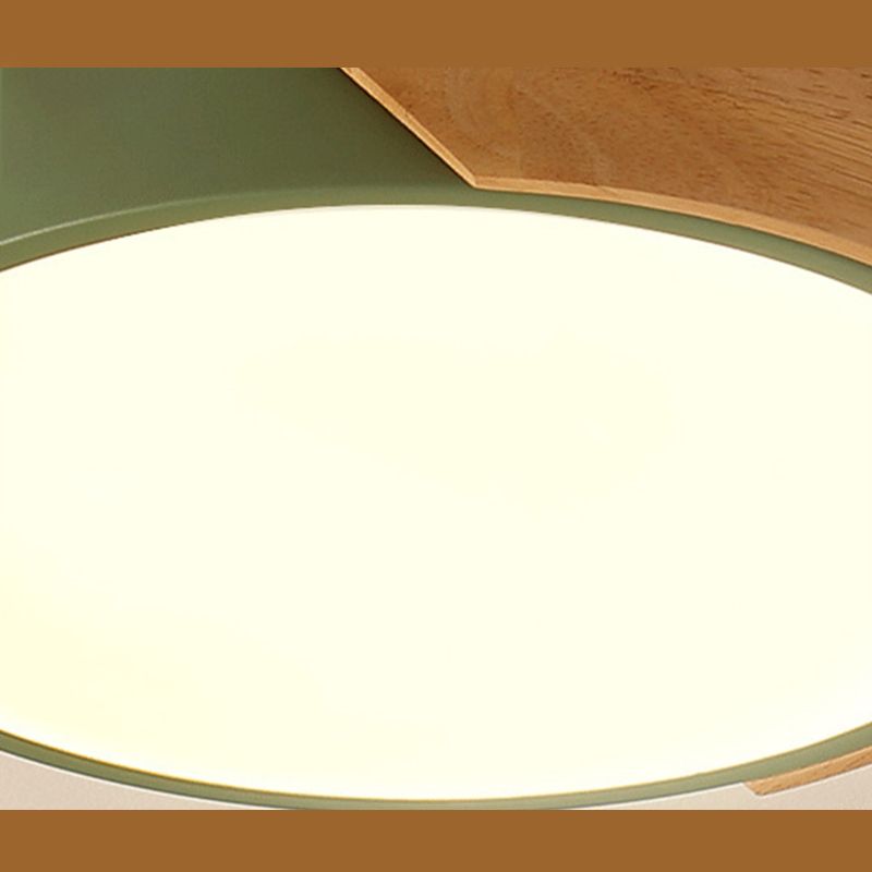 Round Flush Mount Light 1 Light Acrylic Modern Macaron Flush Mount Spotlight for Bedroom