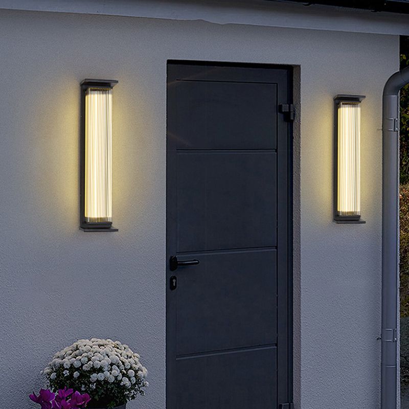 Metal Rectangle Wall Mount Lamp Simple 1 Light Wall Mounted Light Fixture