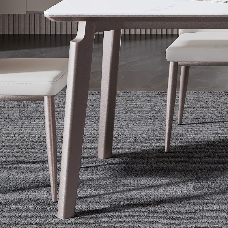 Mesa de comedor rectangular de mediados de siglo Muebles para el comedor de piedra muebles para el hogar