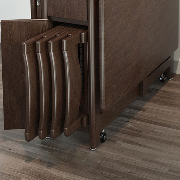 Modern Dining Set 1/2 Pcs Solid Wood Dining Table with Drop Leaf