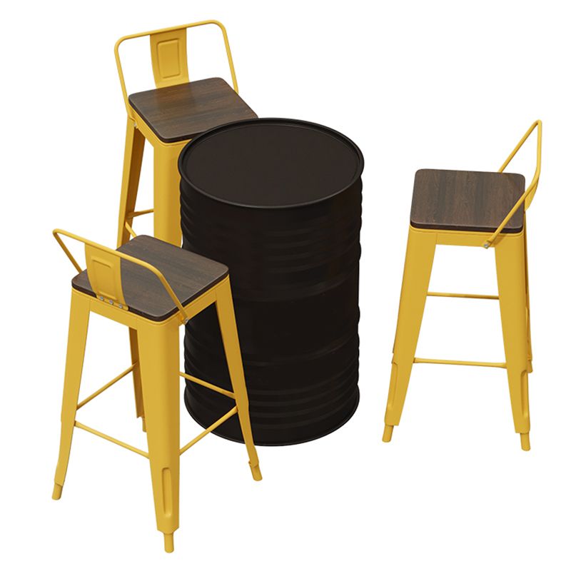 1/3/4 Pieces Industrial Style Bar Stool and Table Set Metal Bar Table Set