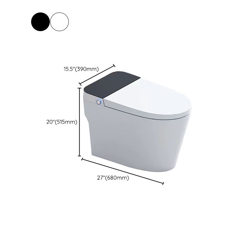 Polished Finish ABS Toilet Siphon Jet Contemporary Toilet Bowl with Heated Seat