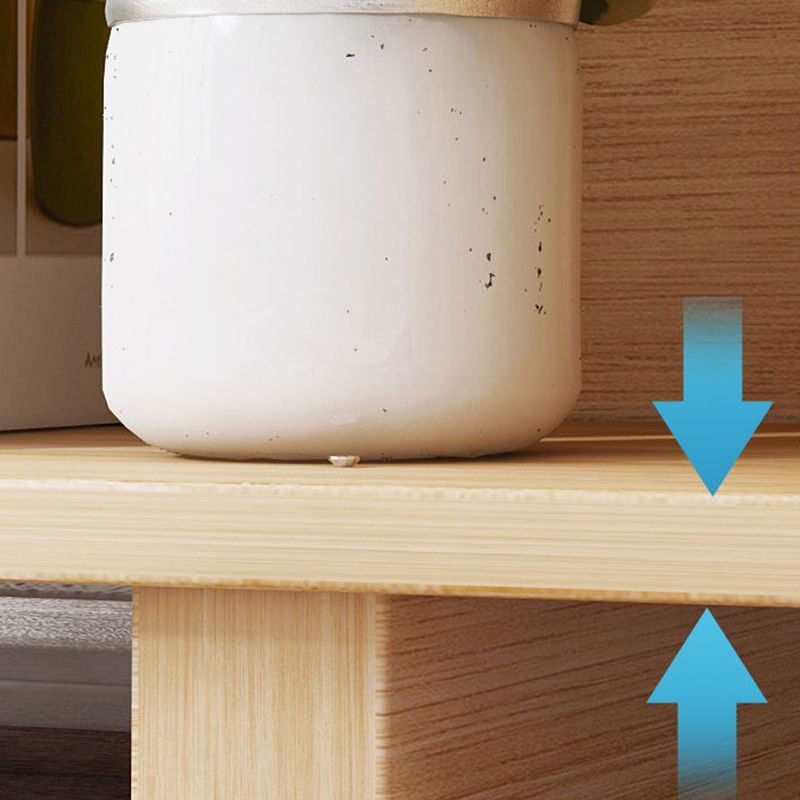 44.4"H Modern Bookshelf Wood Geometric Matte Finish Closed Back Bookcase with Drawers