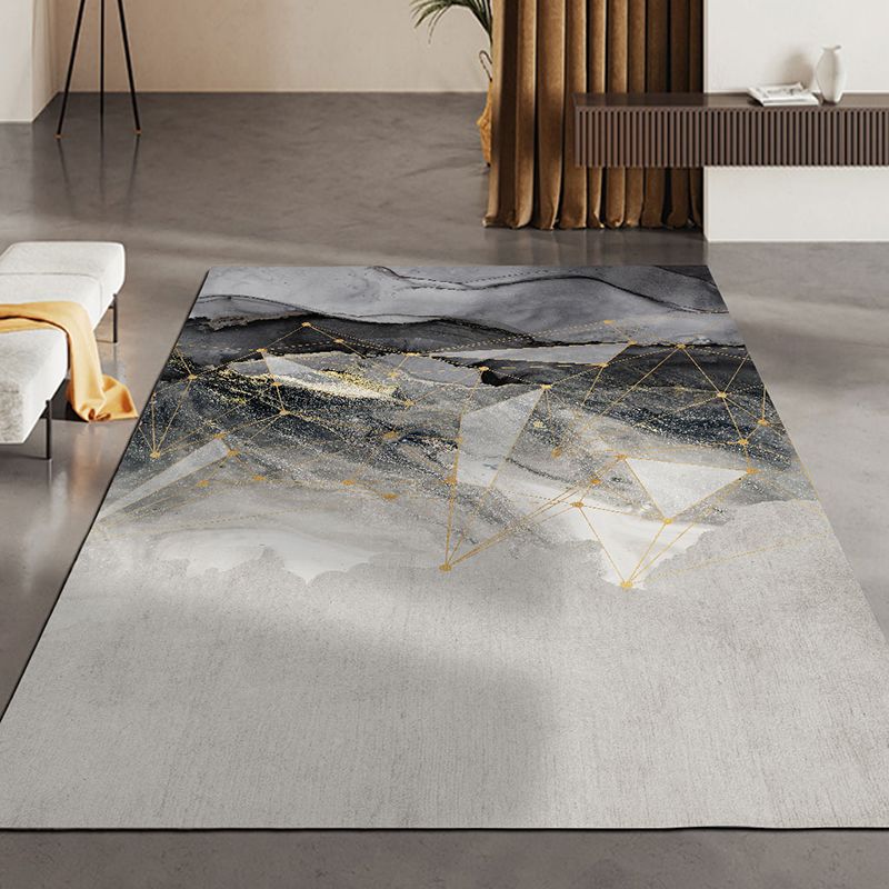 Meerkleurig luxe binnentapijt, polyester, abstracte print, antislip rugtapijt voor woondecoratie