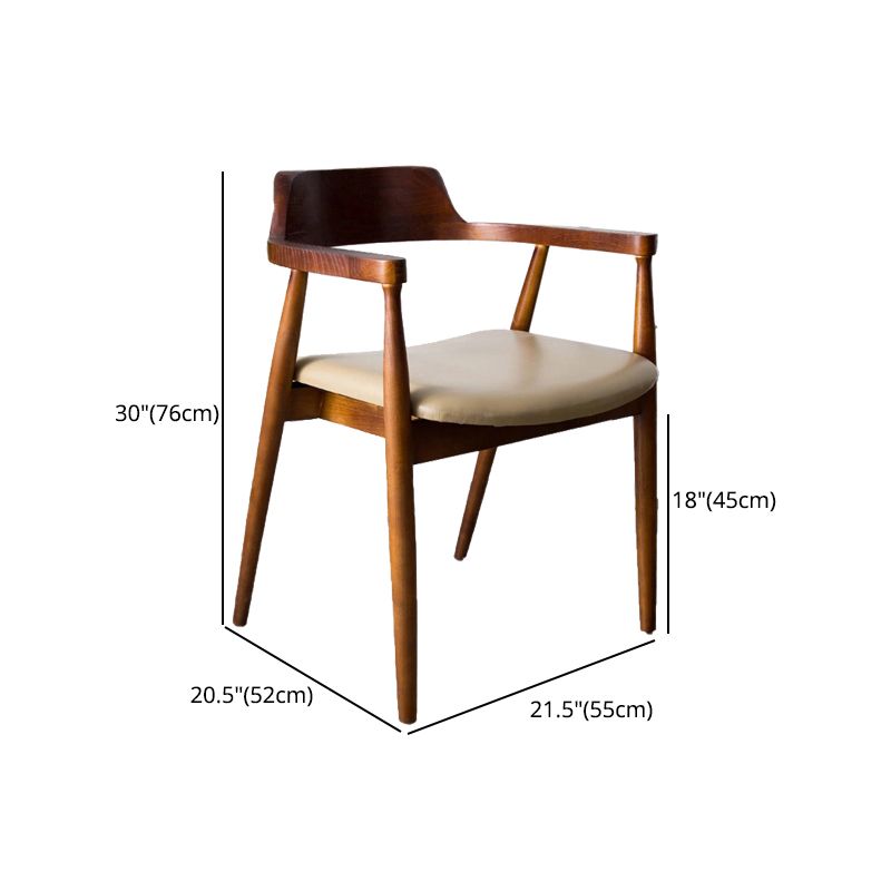 Modern Solid Wood Kitchen and Dining Room Chair Open Back Dining Side Chair