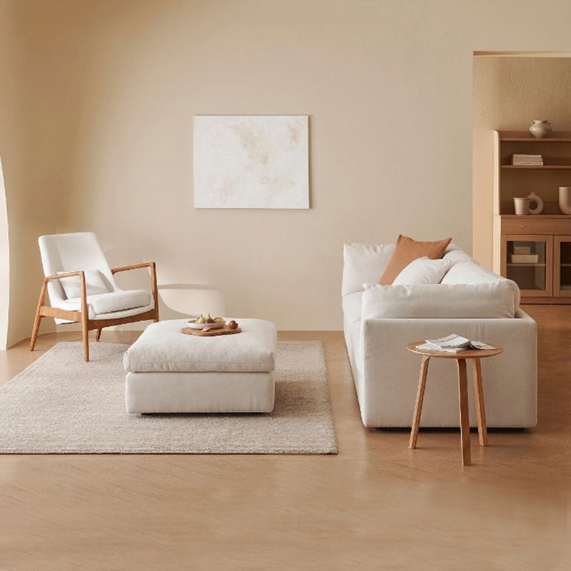 Modern linnen smokingstandarm standaard bank met slipcovered voor woonkamer, appartement