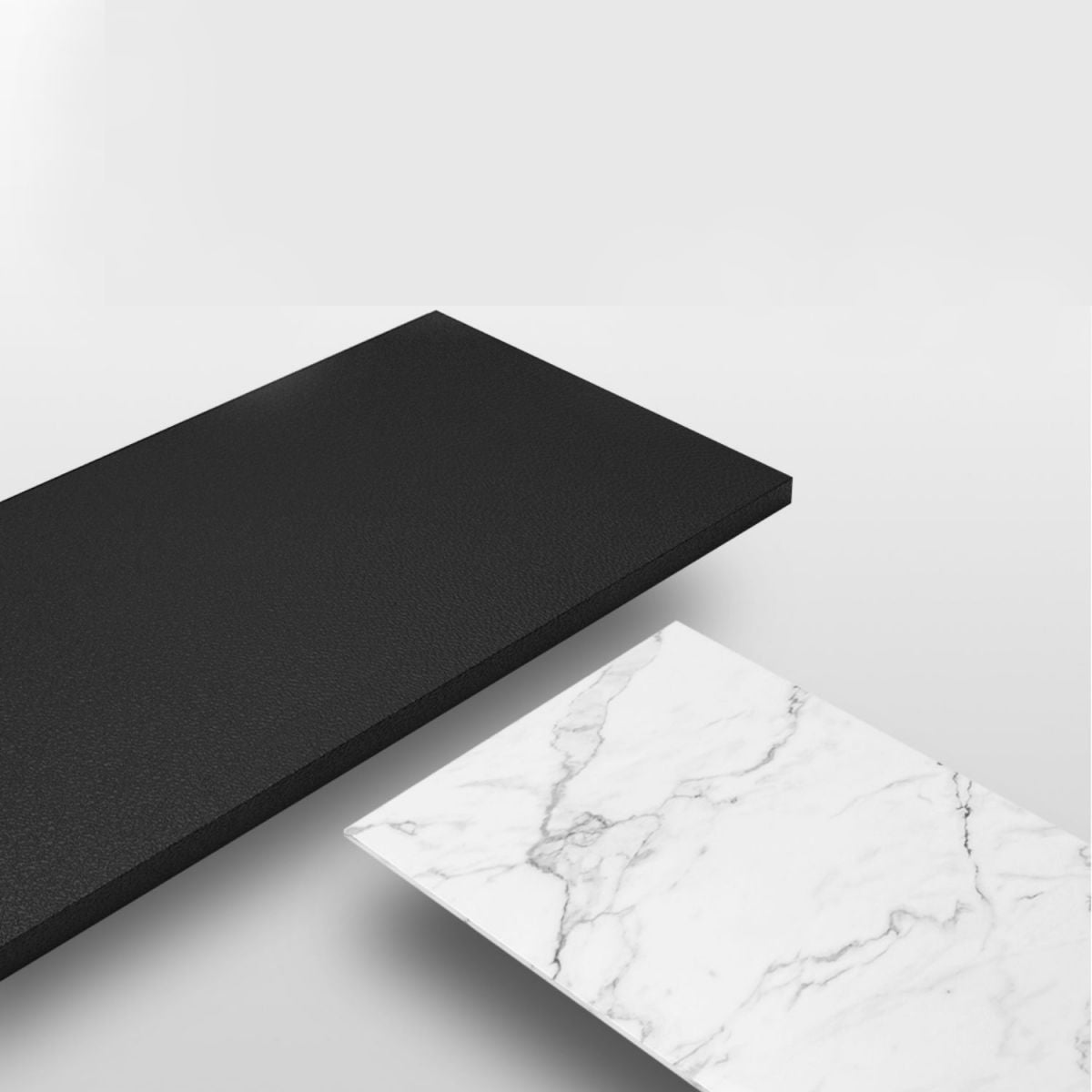Glam Style Rectangle Table Faux Marble Table with Metal Legs for Kitchen