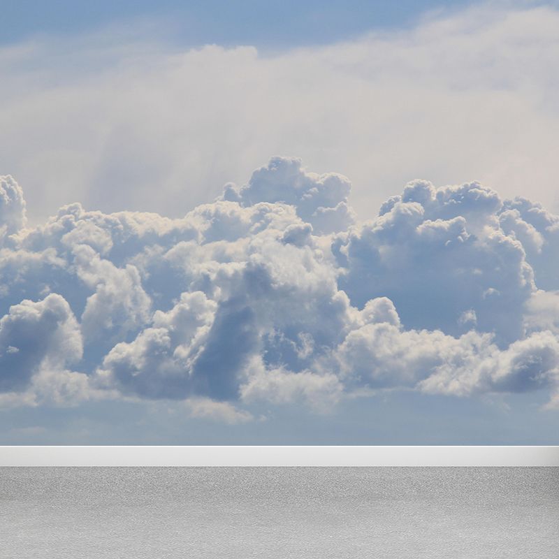 Clouds Mural Home Decorations Mildew Resistant for Living Room Bedroom