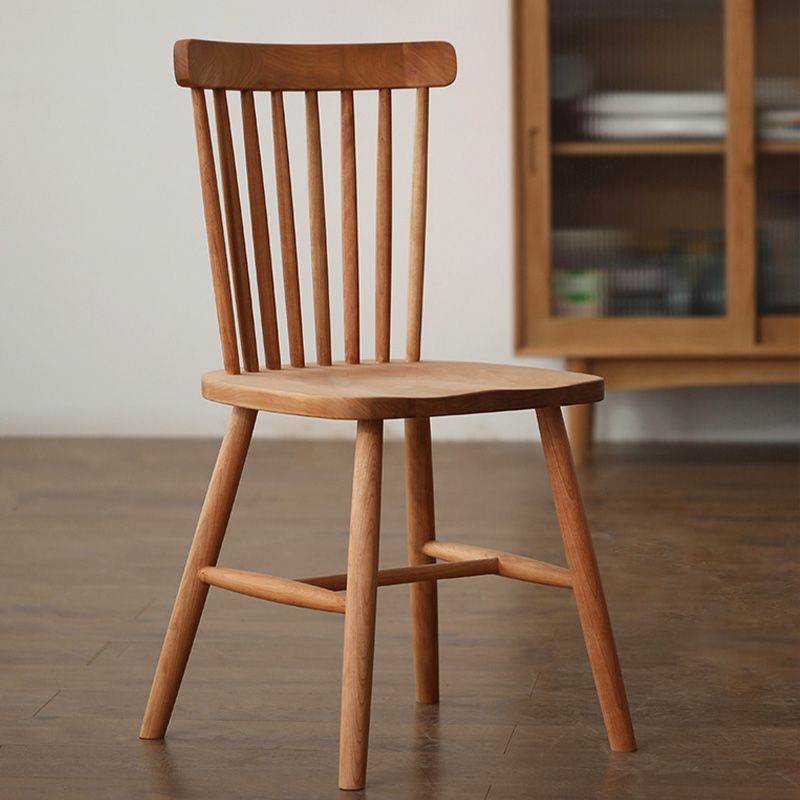 Traditional Kitchen Dining Side Chair Wood Side Dining Chairs in Natural