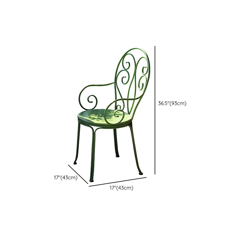 Metal Green Bistro Set 1/2 Pcs Contemporary Bistro Table Set
