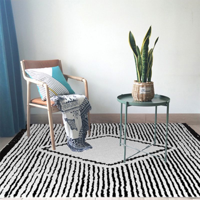 Pretty Floral Print Rug Multi-Color Moroccan Style Rug Polyester Non-Slip Washable Stain Resistant Rug for Room