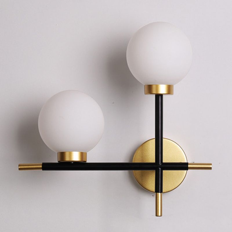 Modern Minimalist Style Global Wall Lighting Fixtures Sconce Light with Glass Shade for Living Room