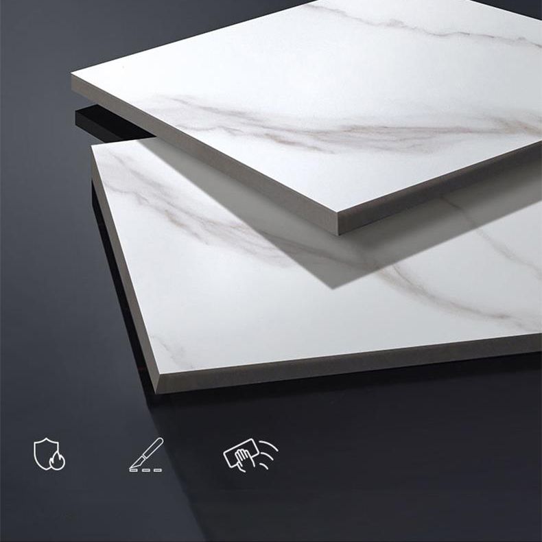 Modern Sintered Stone Bistro Bar Table Rectangle Metal Base Bar Table with Footrest