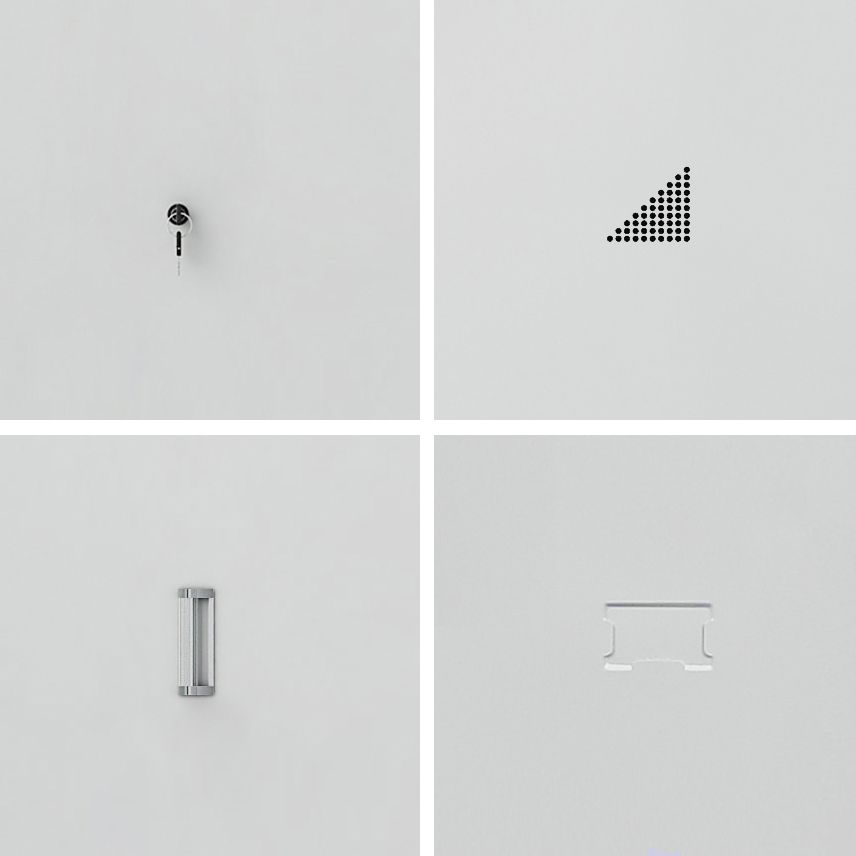 Metal Contemporary Indoor Cabinet Grey Hinged Door Storage Cabinet