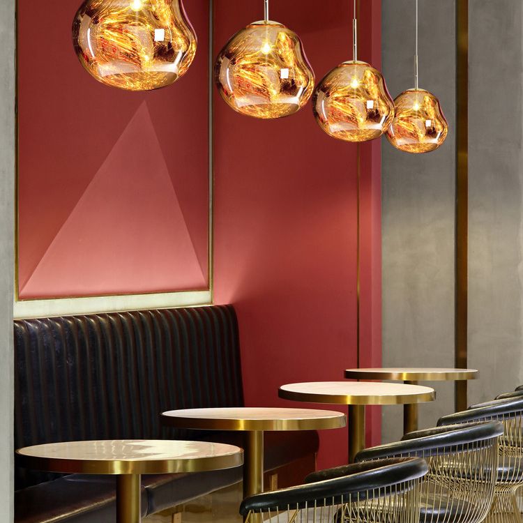 Luci a soffitto appeso a roccia Mid-secolo creatività moderna di vetro soffiato a sospensione a sospensione per il ristorante