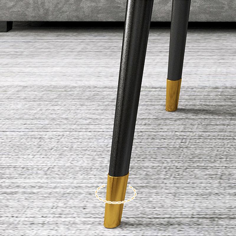 Contemporary Round Coffee Table with 3 Metal Legs and Wooden Top