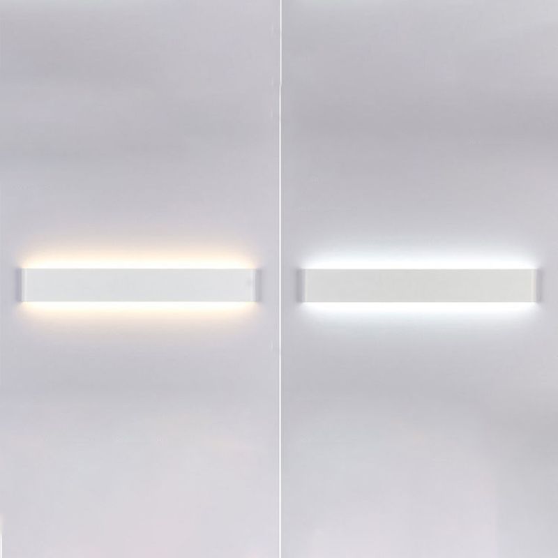 MODERNE SEMPLE SIMPLE RECTANGULAIRE LIGNE CHAPE MUR MONDE ALUMINUM 1 Appliques légères pour le devant du miroir.