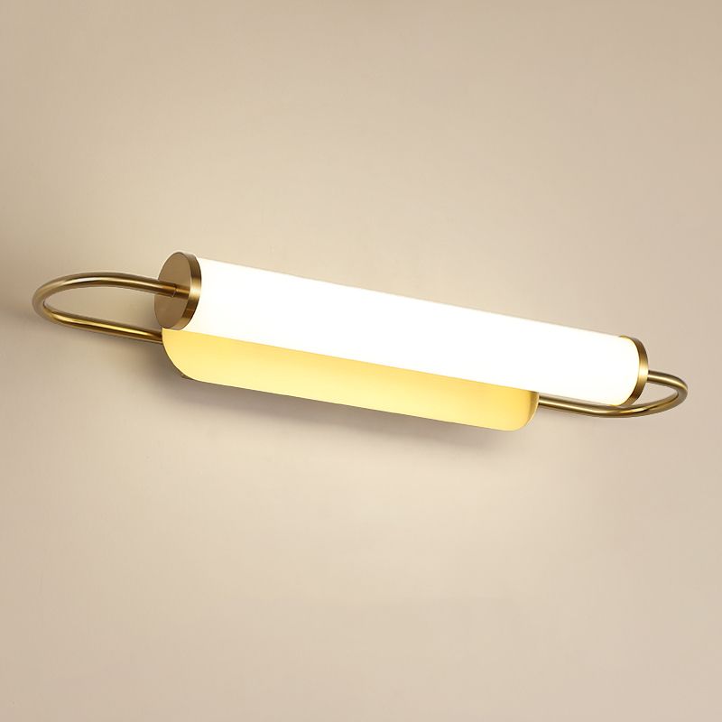 Moderno lampada da parete bronzo bronzo lampada a parete in metallo a 1 luce per bagno