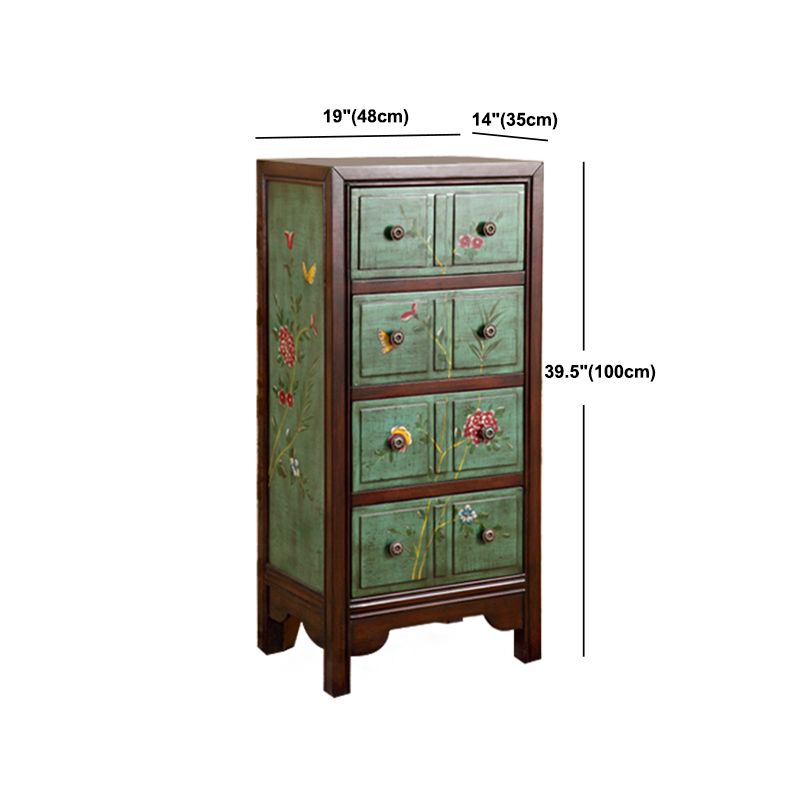 Mid-century Modern Accent Chest with Drawers, Wooden Rectangle Chest