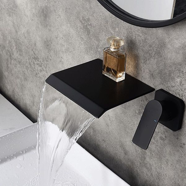 Fixed Roman Tub Faucet Trim Single Handle Wall Mounted Waterfall Tub Filler