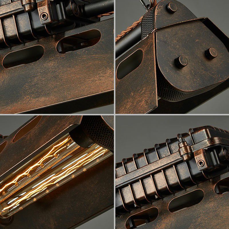 Lampada a sospensione decorativa a 4 luci triangolari prisma isola lampada con tonalità in metallo per ristorante