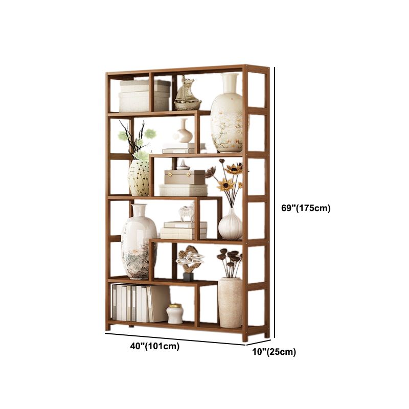 9.84" Wide Modern Wooden Shelf Bookcase Matte Finish Etagere Bookshelf