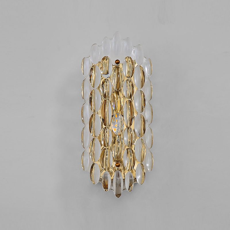 Modern Style Wall Light Crystal Sconces in Transparent for Bedroom