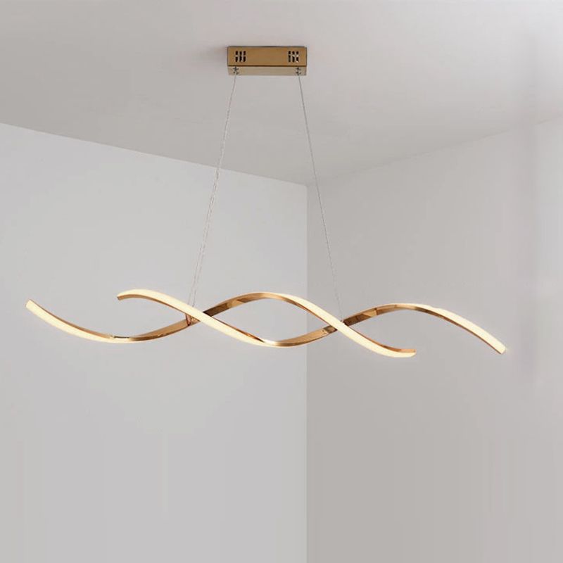 Lampada ad ondatura contemporanea lampada a sospensione in metallo Light per soggiorno