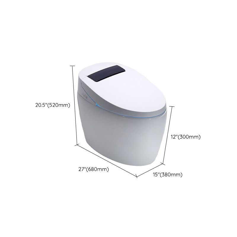 Modern All-In-One Toilet White Flush Toilet with Seat for Bathroom
