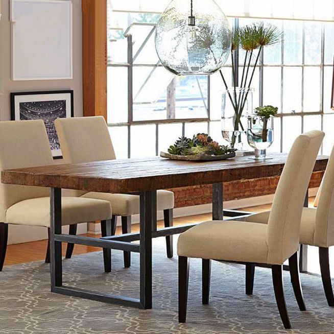 Wooden Table Medieval Modern Style Family Rectangular Dining Table