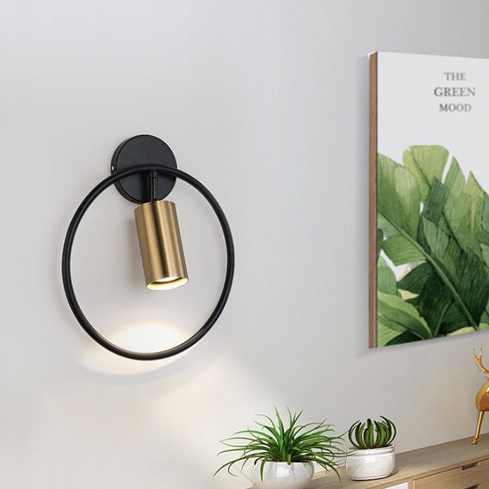Noordse moderne lichte luxe stijl ijzeren ring achtergrond muurlicht