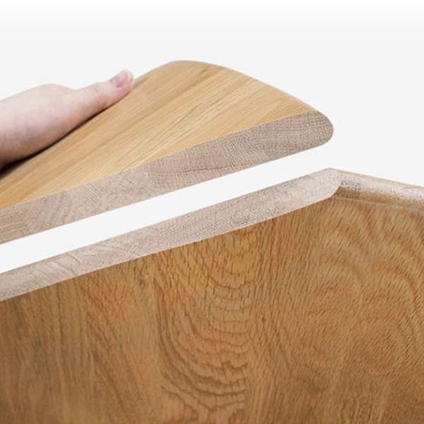 Contemporary Wooden Dining Table Rectangle Table with Wood Legs for Home Use
