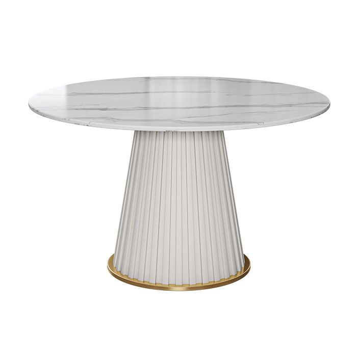 Traditional Luxury Dining Table Sintered Stone Round Table for Home