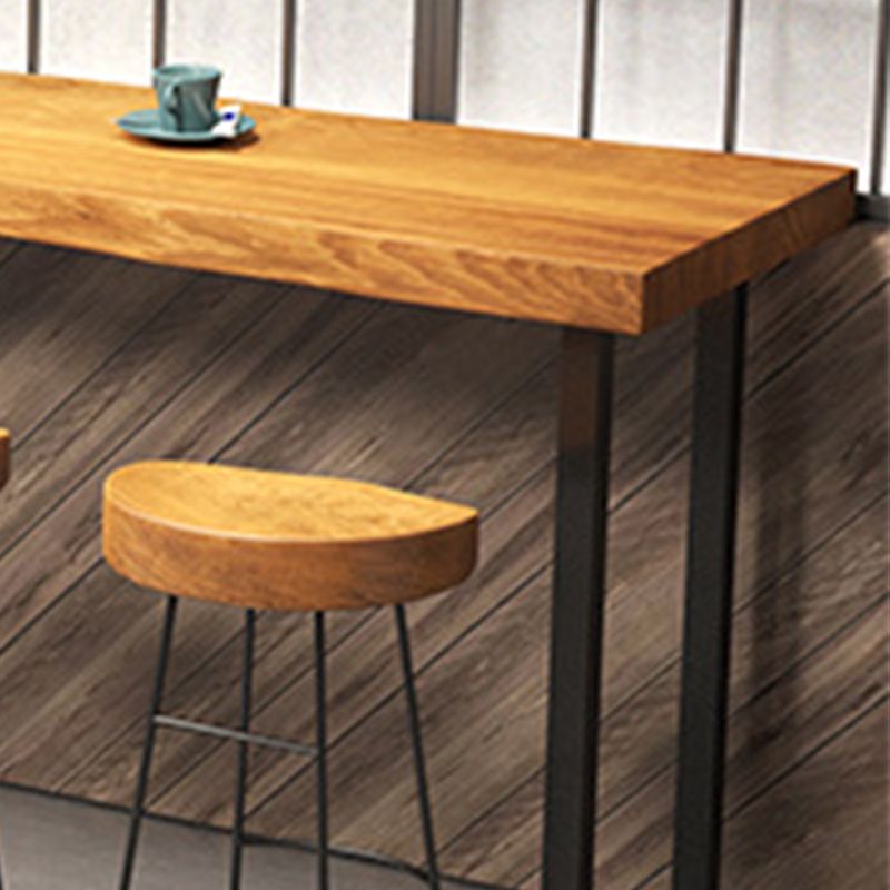 Industrial Style 1/2/5/7 Pieces Bar Table Set Rectangle Bar Table with High Stools