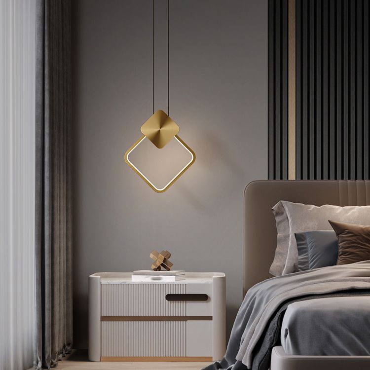 Geometrisch metalen gesuspendeerde verlichtingsarmatuur 1 lichte hangersverlichtingsarmatuur in goud