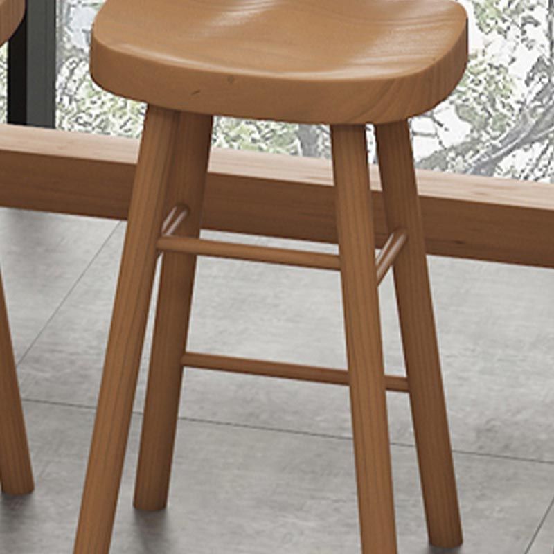 Modern Rectangle Table and Stool Set 1/2/6/11 Pieces Solid Wood Bar Table Set in Natural