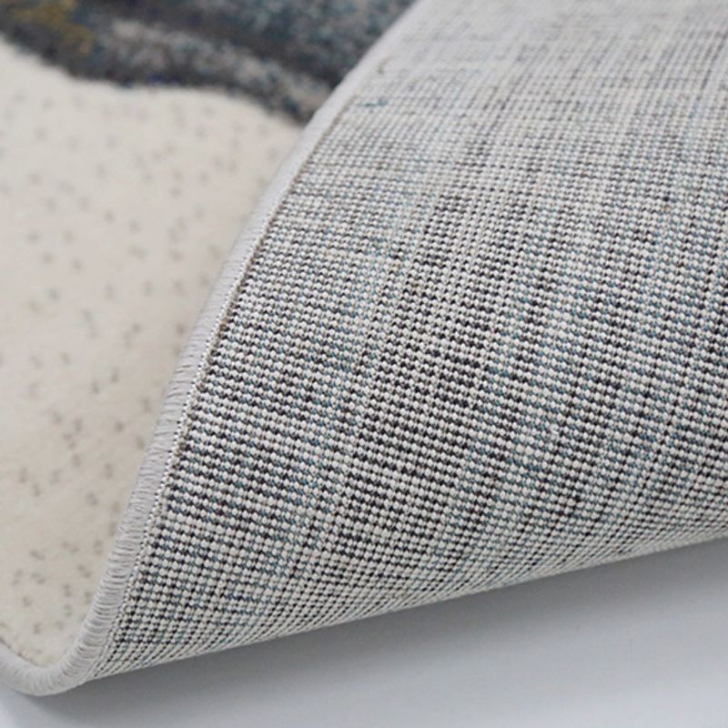 Antiek tapijt Modern abstract print Rug wasbaar polyester tapijt met niet-slipachter