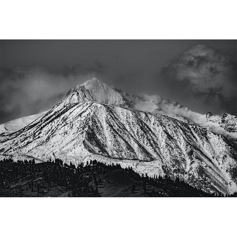 Snow Mountain Wall Mural Wallpaper Photography  Resistant for Room