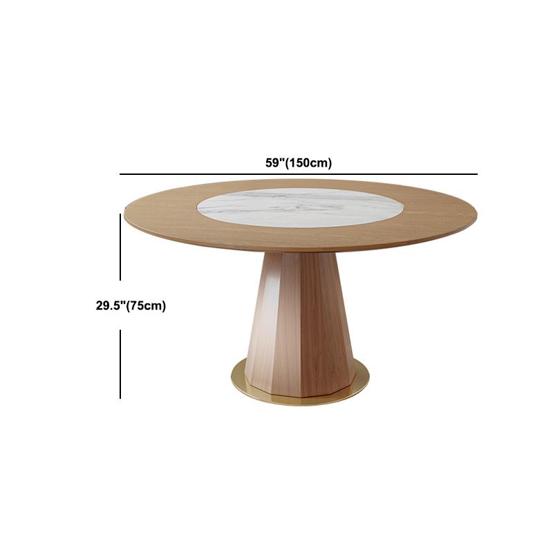Modern Dining Table Set 1/3/4/5 Pcs Round Solid Wood Dining Table and Chairs