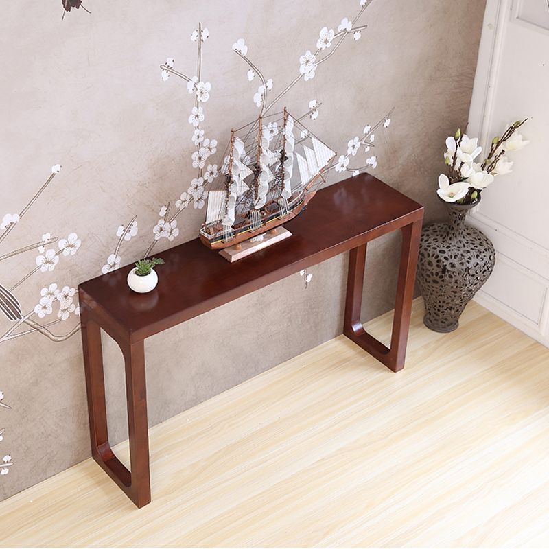 Mid-Century Modern Console Table Wood Rectangle Sofa Console Table