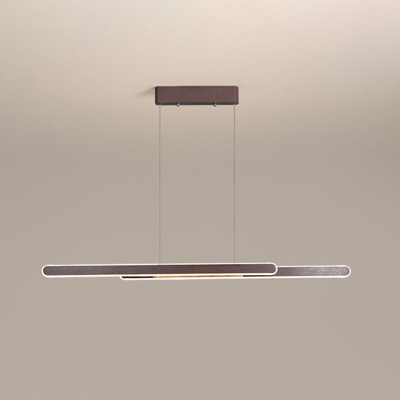 Accensione dell'isola a 2 luci Minimal Style Lampone in metallo a forma lineare