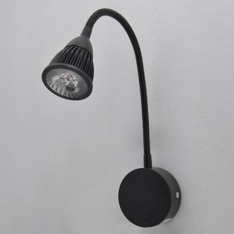 Moderne kom metalen schaduw wandlamp LED verstelbare wandlicht SCONCE met/zonder schakelaar in zwarte afwerking, warme/witte verlichting