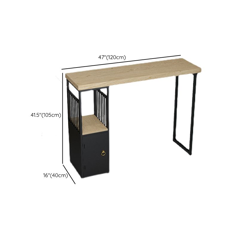 Industrial Bar Height Pub Table Solid Wood Counter Height Dining Table