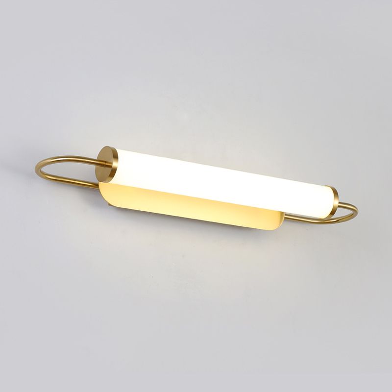 Moderno lampada da parete bronzo bronzo lampada a parete in metallo a 1 luce per bagno