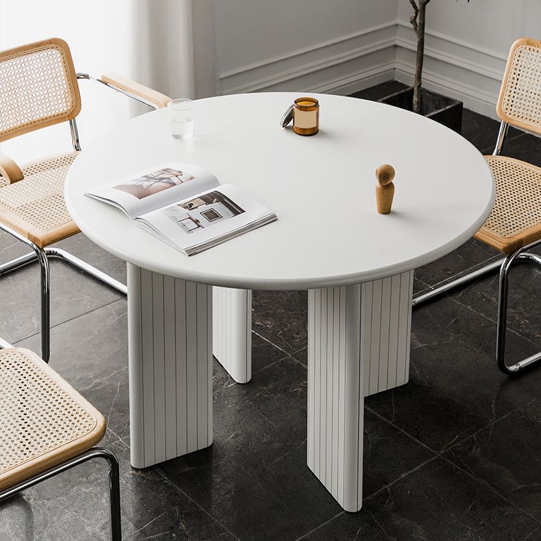 Rectangle Dining Table Engineer Wood Table in Yellow and White