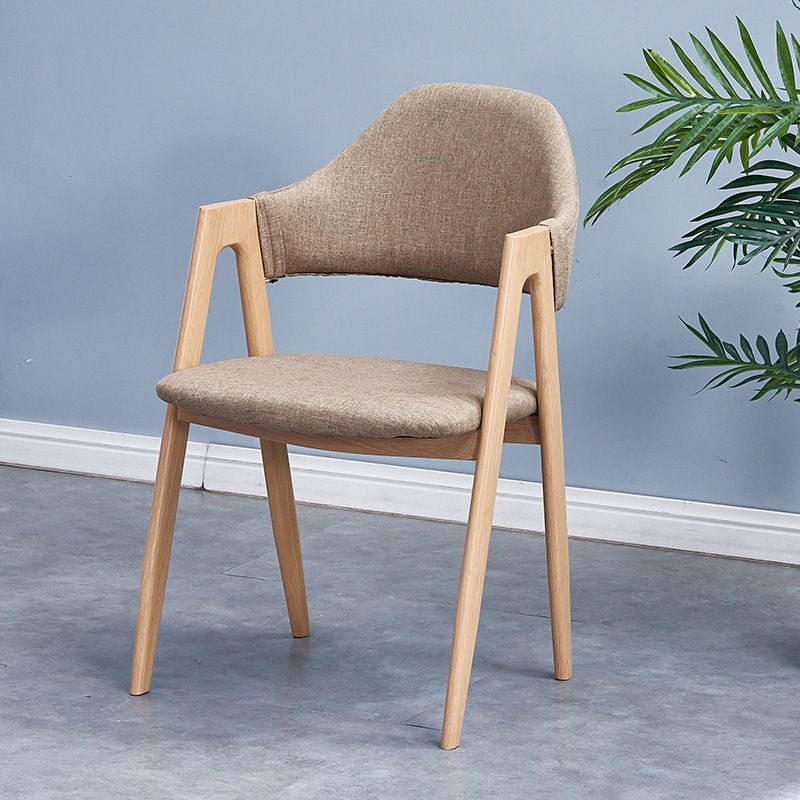 Chaise de salle à manger en bois de style Glam, chaise de salle à manger au fini mat pour salle à manger