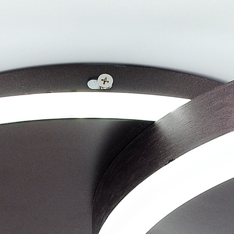 Ringvormige LED-plafondlamp Modern aluminium 2-lichts inbouw voor slaapkamer