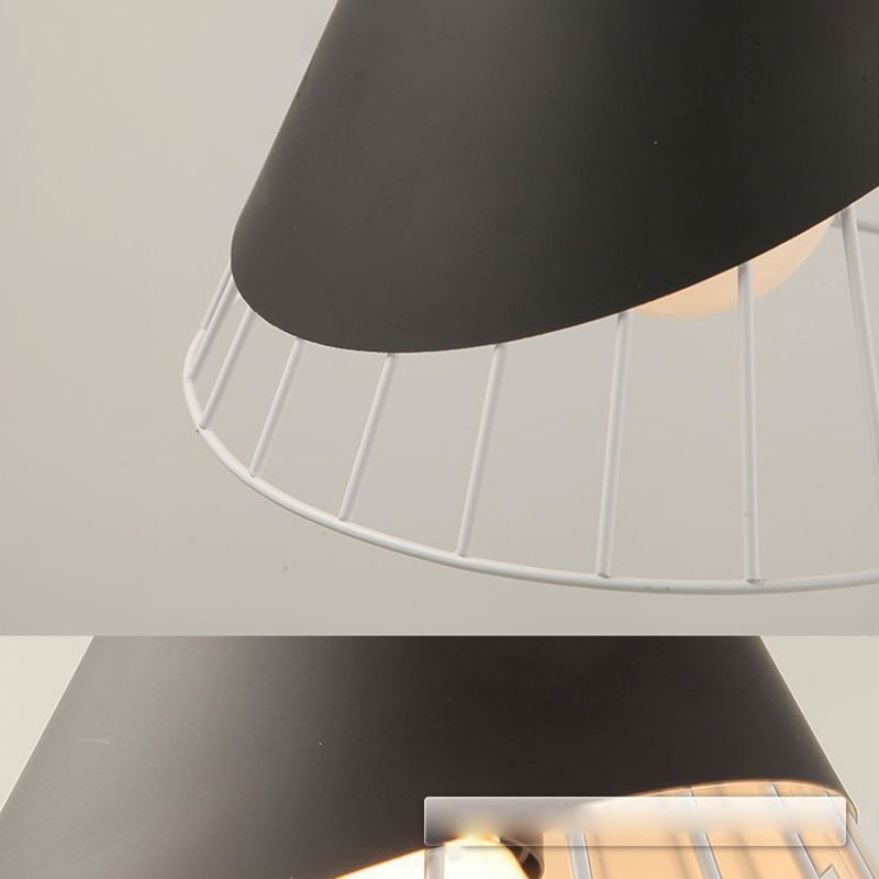 Moderne Einfachheit Käfighänge -Pendnant -Lampe Aluminium Hängende Anhängerleuchten für das Restaurant