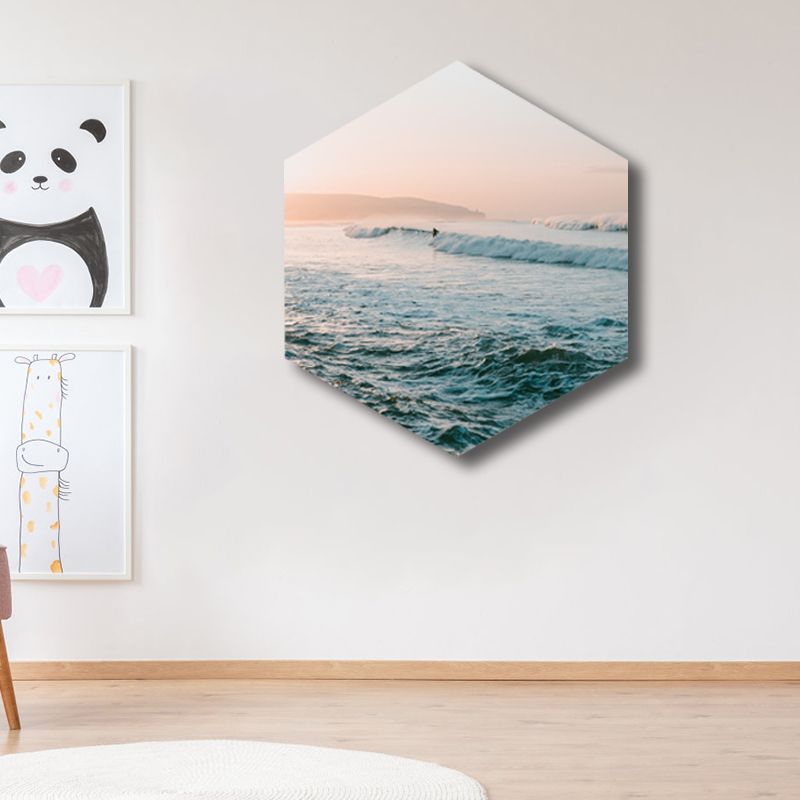 Light Color Freezing Phenomenon Wall Decor Winter Modern Textured Canvas for Living Room
